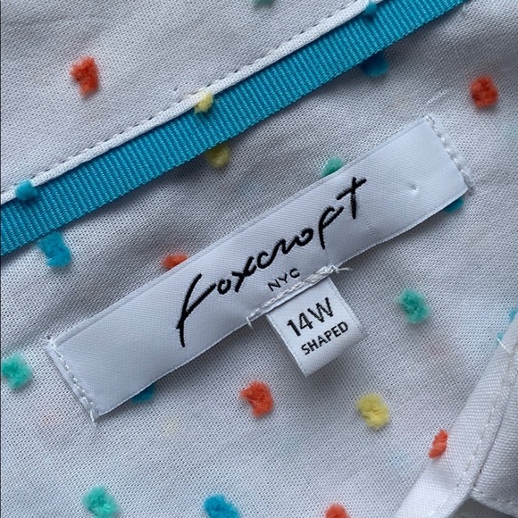 FOXCROPT NYC Plus Size Elbow Sleeve Dots Blouse 14 - Picture 6 of 11